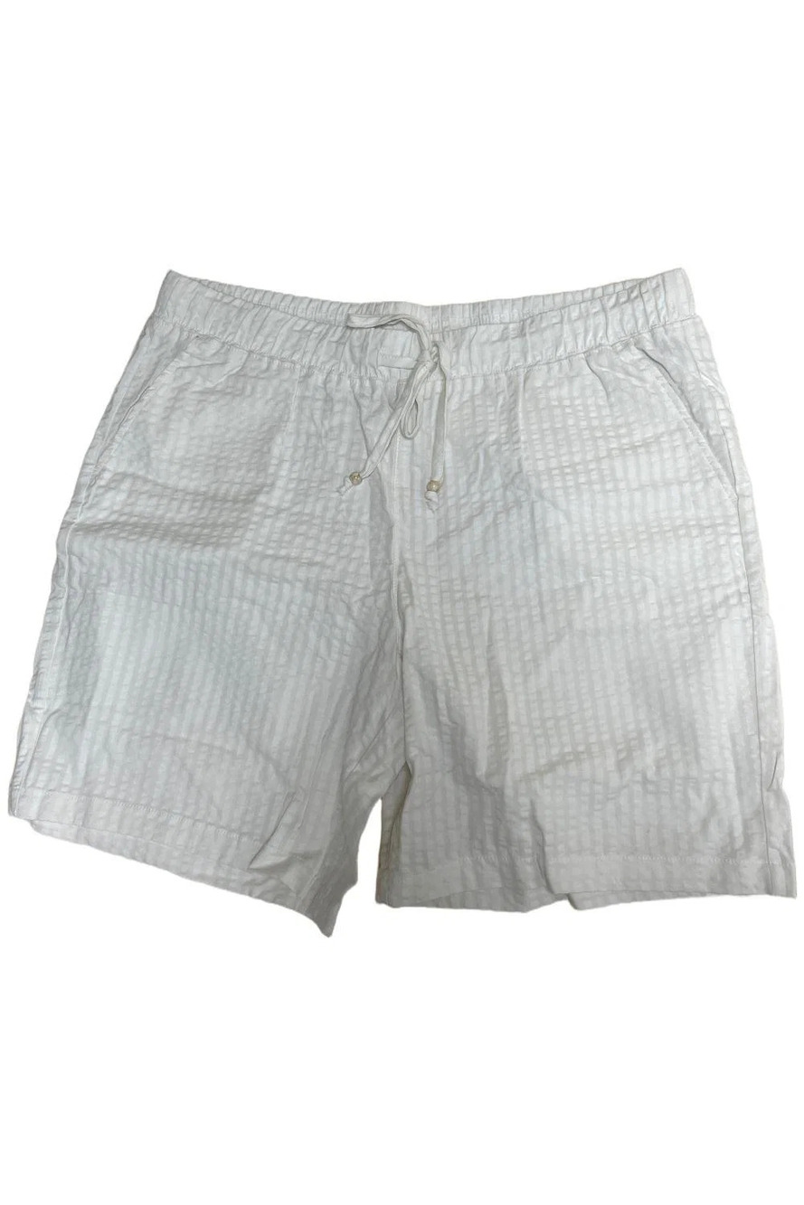 Denim & Co. Women`s Striped Seersucker Short Natural - Petite